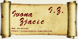 Ivona Zjačić vizit kartica